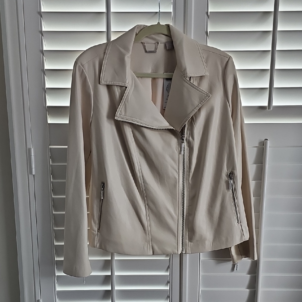 Chicos Women's Faux Leather Jacket